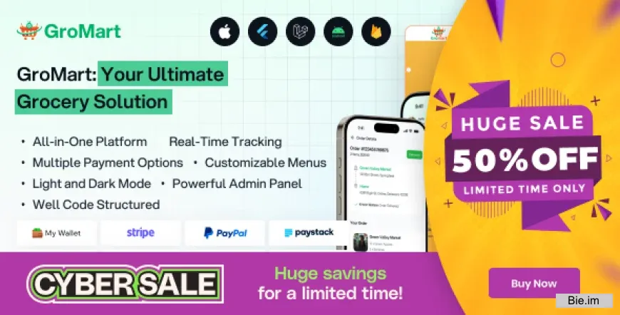 GroMart v5.4 - Grocery Store App - Multivendor Grocery Flutter App