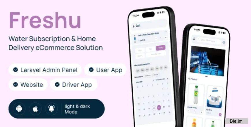 Freshu v1.9 - Water Subscription App and Delivery eCommerce Flutter Mobile App