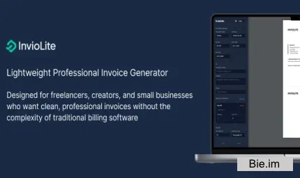 InvioLite v1.0 - Lightweight Professional Invoice Generator