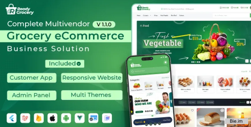 ReadyGrocery v1.3.0 - Multivendor Grocery & eCommerce Mobile App with Website & Laravel Admin Panel