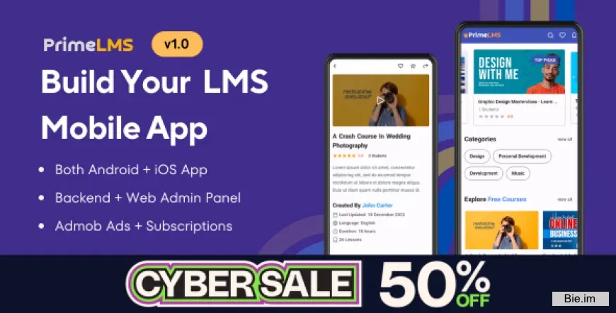 Prime LMS v1.0.6 - Online Course Learning Flutter Mobile App