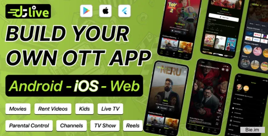 DTLive v1.8 - Movie, TV Show, OTT, Live TV, Streaming Flutter App (Android, iOS, Web) with Admin Panel
