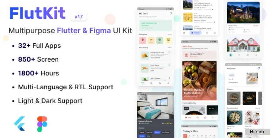FlutKit v17.0 - Flutter UI Kit