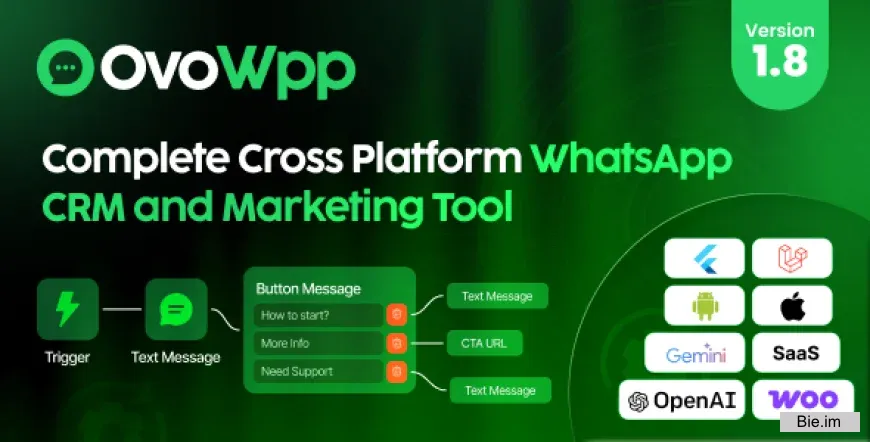 OvoWpp v1.8 - Complete Cross Platform WhatsApp CRM and Marketing Tool