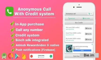 Anonymous Call v2.3 - Android Free Calling App With in-app purchase & Credit system