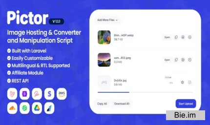Pictor v1.1.1 - Image Hosting And Converter Script