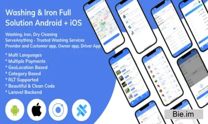 Clothes washing and laundry multi-vendor full app v4.0