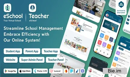 eSchool v3.3.6 - Virtual School Management System Flutter App with Laravel Admin Panel