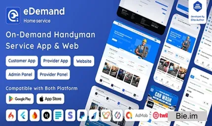 eDemand v4.5.0 - Multi Vendor On Demand Handy Services - nulled