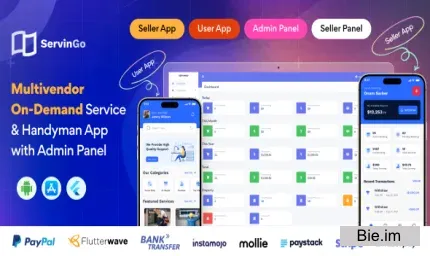 Servingo 2.0 - Multivendor On-Demand Service & Handyman App with Admin Panel