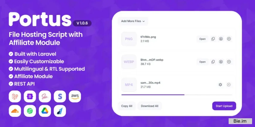 Portus v1.0.6 - Advanced File Hosting Script