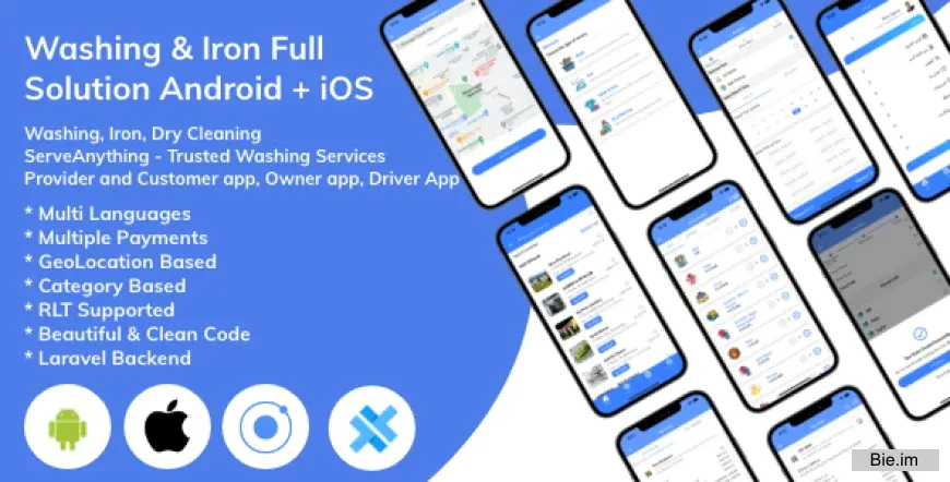 Clothes washing and laundry multi-vendor full app v4.0