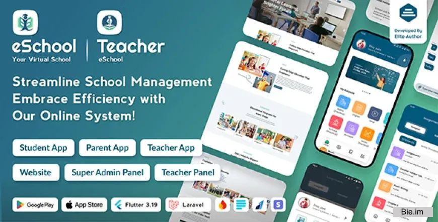 eSchool v3.3.6 - Virtual School Management System Flutter App with Laravel Admin Panel
