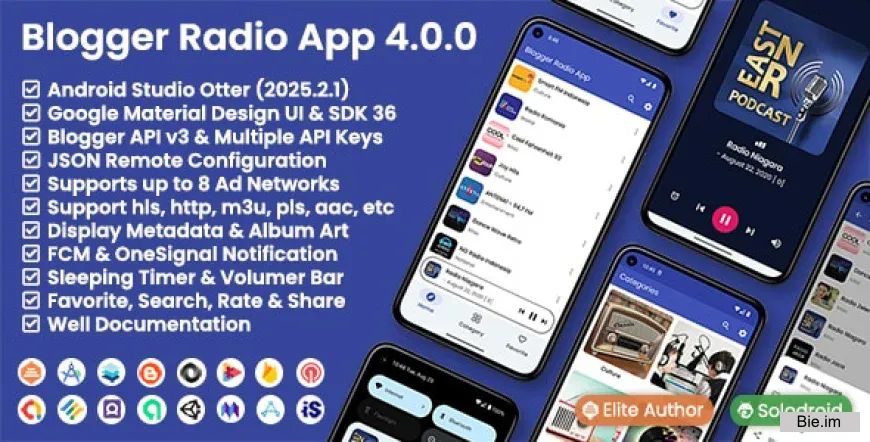 Blogger Radio App v4.0.0 - Blogger API