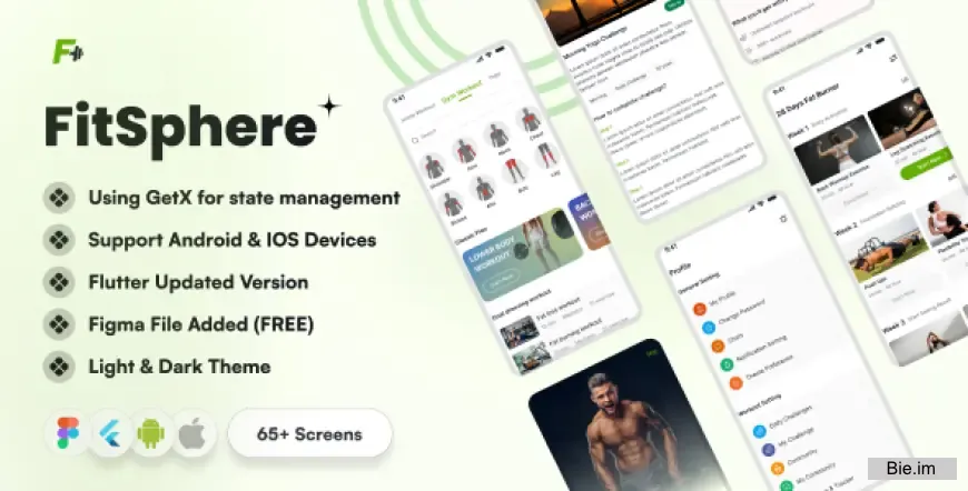 FitSphere – Fitness & Workout App UI Kit (full source code) 1.0.0