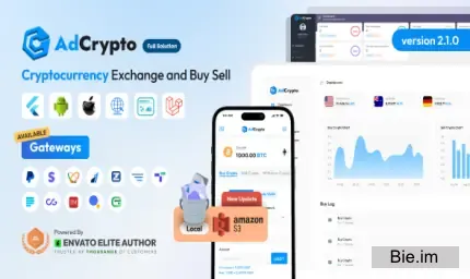 AdCrypto v2.1.0 - Cryptocurrency Exchange and Buy Sell Full Solution