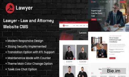 Lawyer v2.0 - Law and Attorney Website CMS