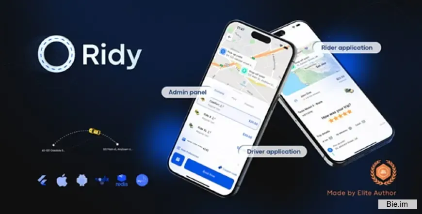 Ridy Flutter v3.4.5 - Full Taxi solution