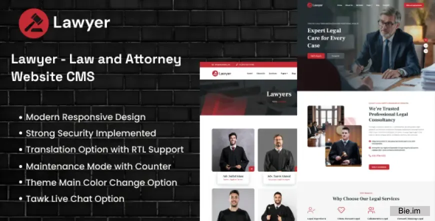 Lawyer v2.0 - Law and Attorney Website CMS