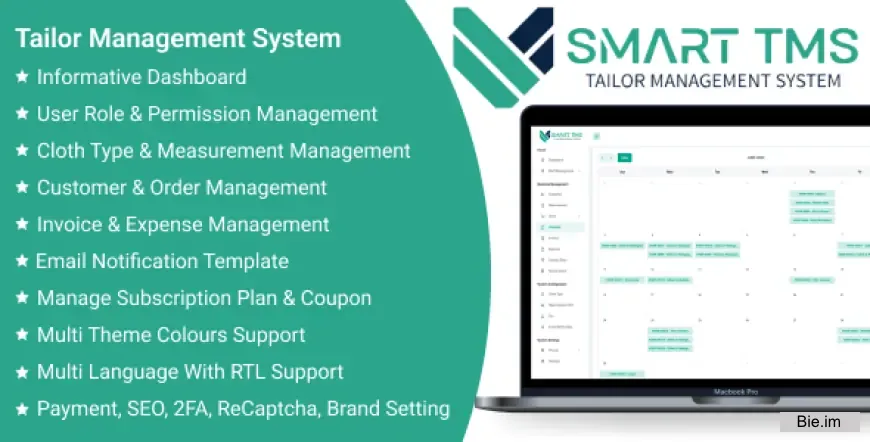 Smart TMS SaaS v1.4 - Tailor Management System