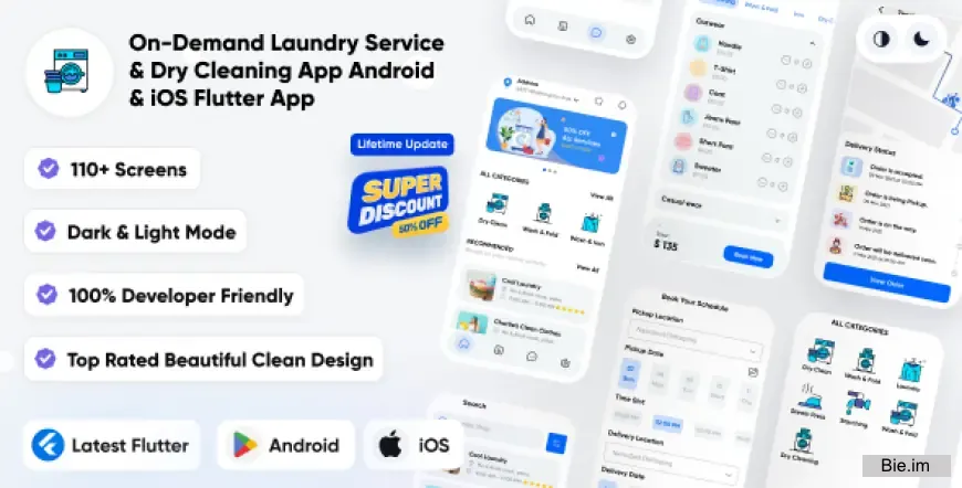 GoLaundry v1.7 - On-Demand Laundry Service & Dry Cleaning App | Uber for Laundry Android-iOS Flutter App