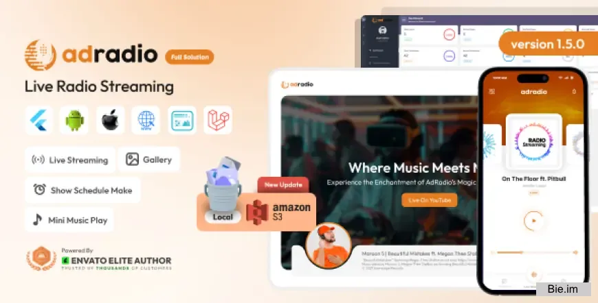 AdRadio v1.5.0 - Live Radio Streaming Website and Apps with Admin Panel - nulled