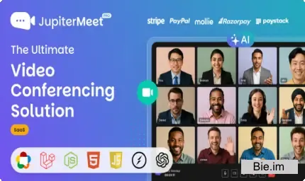 JupiterMeet Pro v2.1.7 - White Label Video Conference with AI & SaaS