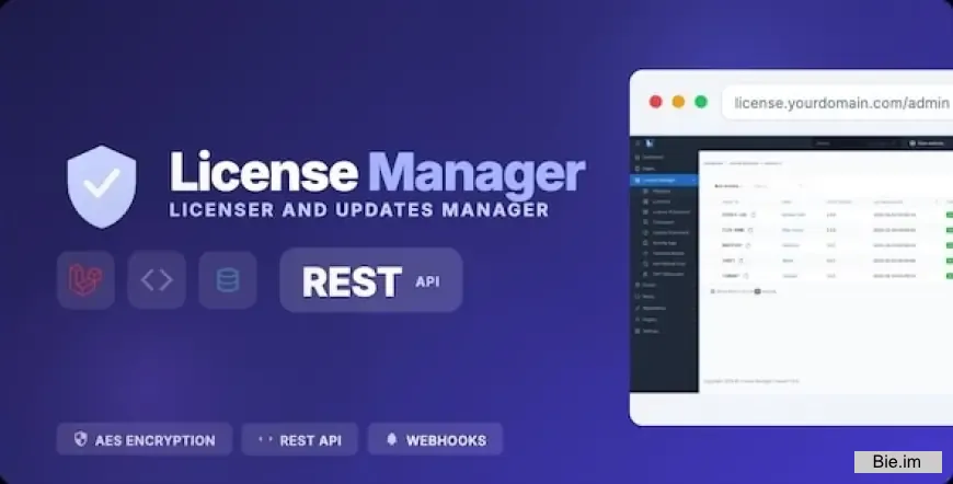 License Manager v1.1.1 - Laravel PHP Licenser and Updates Manager