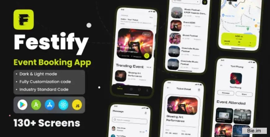 Festify v1.0 - Event Booking App React Native CLI Ui Kit