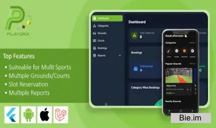 Playora v1.0 - Multi-Sport Ground & Court Booking Mobile App with Laravel Admin