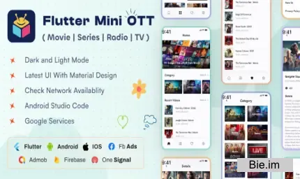 Flutter Mini OTT - Live Tv, Movie, Videos, Radios - 2 April 2026
