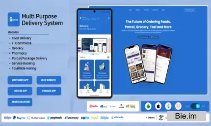 Glover v1.8.20 – Grocery, Food, Pharmacy Courier & Service Provider + Backend + Driver & Vendor app