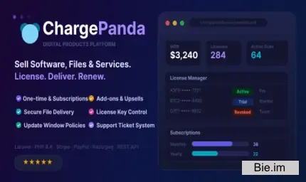 ChargePanda v1.2.1 - PHP Script to Sell Digital Products, Downloads, Subscriptions & Licenses