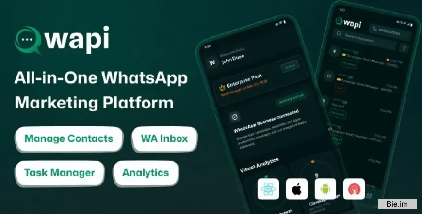 Wapi - WhatsApp CRM Mobile App | React Native CLI Android iOS - 31 March 2026