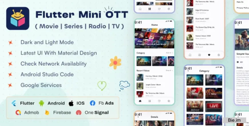 Flutter Mini OTT - Live Tv, Movie, Videos, Radios - 2 April 2026