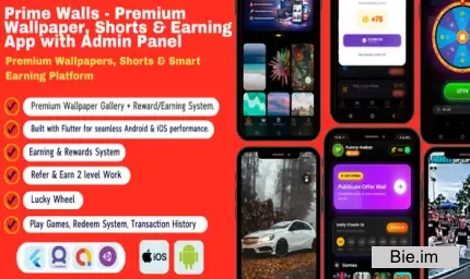 Prime Walls v1.0 - Ultimate Wallpaper, Shorts & Earning App