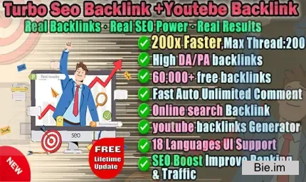 Turbo Seo backlink + Youtube Backlink Generator v3.2.11