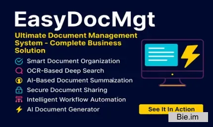EasyDocMgt 7.3 – AI-Powered Document Management System with File Sharing, Workflow, and OCR