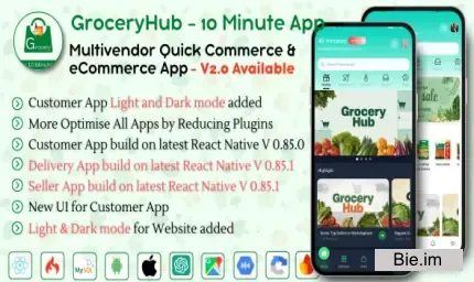 GroceryHub v2.0 - 10 Minute App Multivendor Quick Commerce & eCommerce App