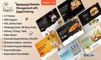 Superv v3.5 - Restaurant Website Management (Food Ordering)
