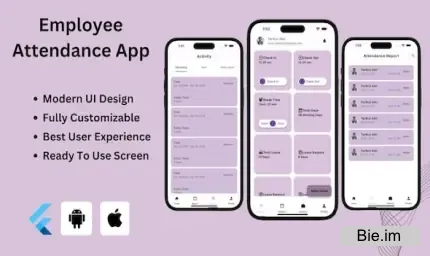 Attendance App v1.0 - Employee Attendance Management Flutter App | Android & iOS Mobil App Template
