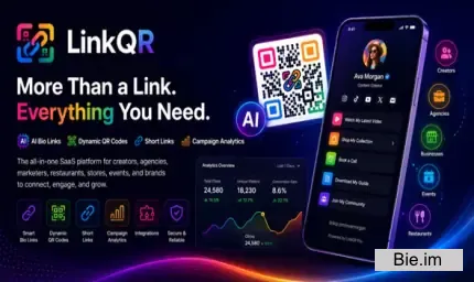 LinkQR v1.0 - AI Bio Links, Dynamic QR Codes, Short Links & Campaign Analytics SaaS
