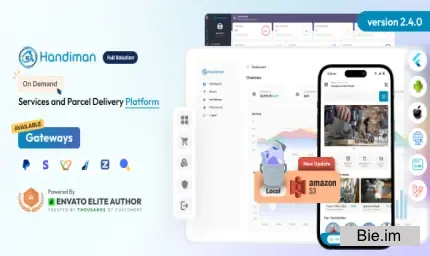 Handiman v2.4.0 - On Demand Services and Parcel Delivery Platform