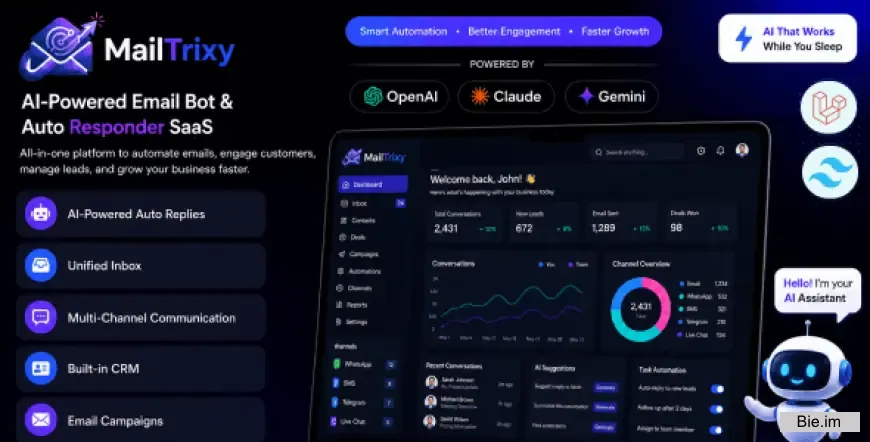 MailTrixy v1.1 - AI-Powered Email Bot & Auto Responder SaaS