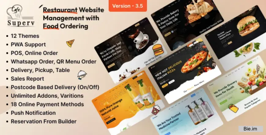 Superv v3.5 - Restaurant Website Management (Food Ordering)