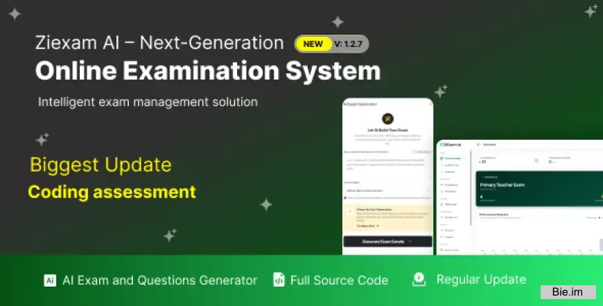 Ziexam AI v1.2.7 – Next-Generation Online Examination System SaaS Platform