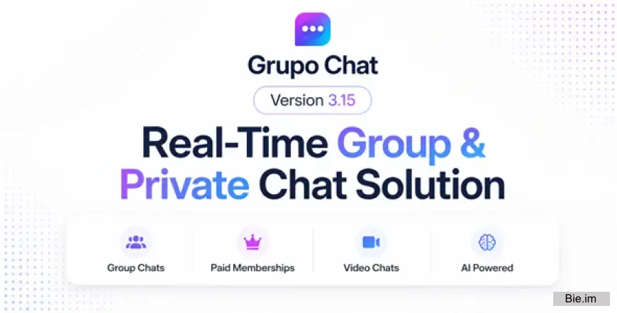 Grupo Chat - Chat Room & Private Chat - Video Chat & Audio Chat - Group Video Chat - PHP Chat Code