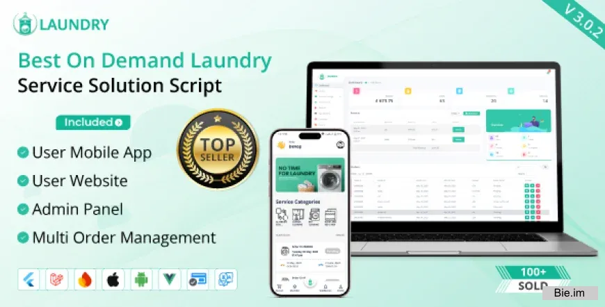 Best laundry app with Admin panel v3.0.3 - Laundry booking system