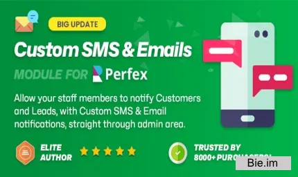 Custom SMS & Email Notifications for Perfex CRM v2.3.6