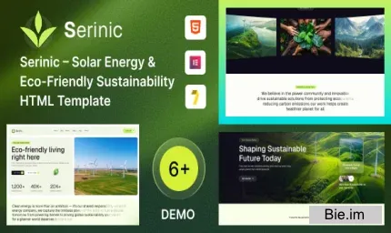 Serinic – Solar Energy & Eco Friendly Sustainability HTML Template